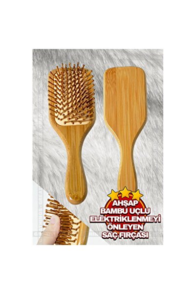 Empressco Wide Comb with Wooden Bamboo Tips, Anti-Static, Comfortable Use