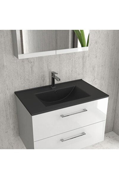 Karag LT 7506 Νιπτήρας Επίπλου Μαύρος Ματ Πορσελάνη 60x47x18cm