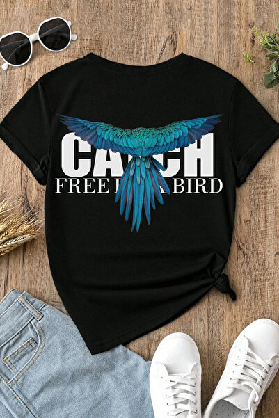 Spoyi Besplatna majica Free Bird, dizajnirana od 100% pamuka, polu-oversize, ...