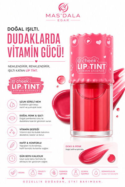 Mas'dala EGAR Lip Tint Vitamin Natural Colorant Lip Care and Shimmering Appea...