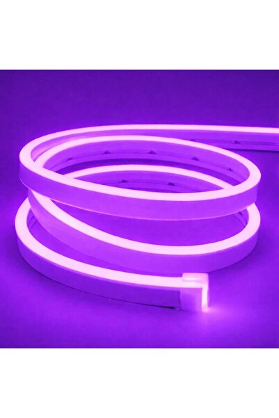 SAKİN ENERJİ Neon Şerit Led 12V Volt Esnek Silikonlu Aydınlatma + Fiş Dahil T...