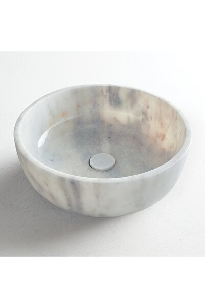 Fossil Thalo Marble DR33-300 Επιτραπέζιος Μαρμάρινος Νιπτήρας Carrara Nuovo Ø...