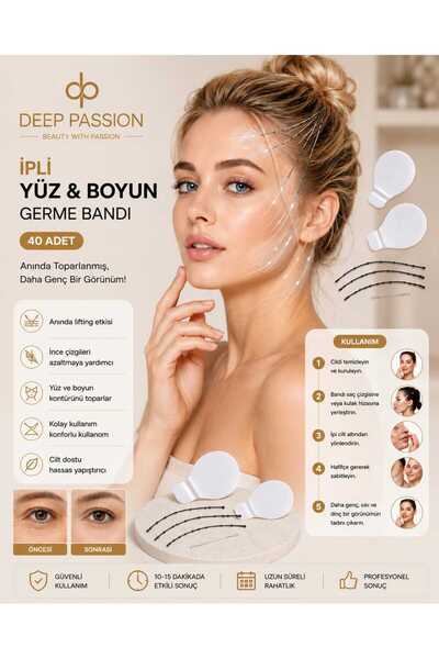 Deep Passion Deep Passiın 40 Adet Ipli Yüz-kaş-göz-boyun Germe Bantı Ipli Vüc...