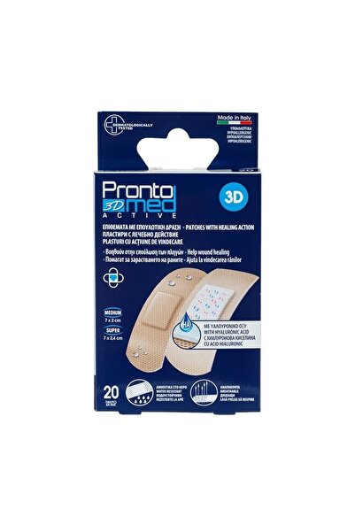 PRONTOMED Plasturi cu Hialuronat, 20 buc, 2 marimi, protectie confortabila pe...