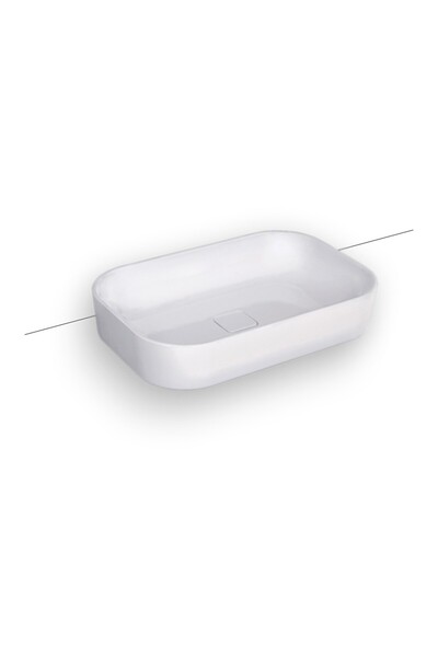 BIANCO CERAMICA Centro 34060-300 Επικαθήμενος Νιπτήρας Πορσελάνης White 60x40εκ