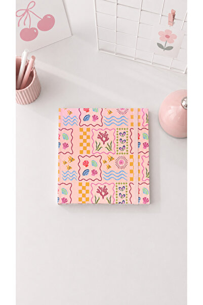 Lizy دفتر ملاحظات بغلاف صلب مقاس 16×16 سم - 6 خيارات تصميم مختلفة