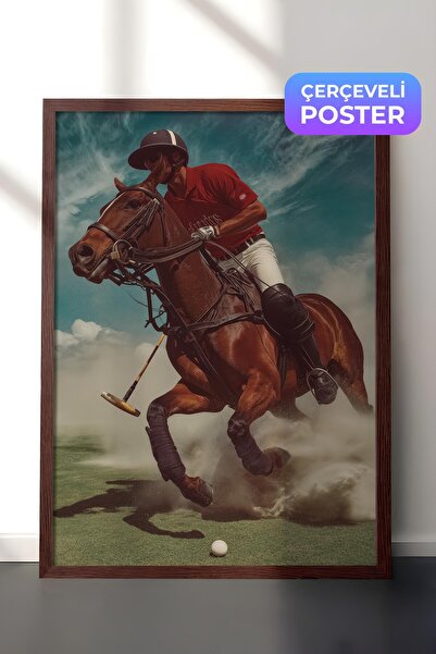 Postifull Poster sa igračem pola, poster u smeđem okviru, serija "Old Money",...