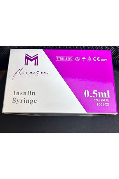 FLR Genel Markalar 32G x 8MM 0,5 L Tek Kullanımlık Hassas Uçlu Enjektör 100 A...