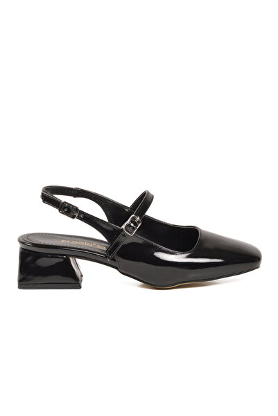 FLORİN Black Patent Leather Women's Heeled Shoes