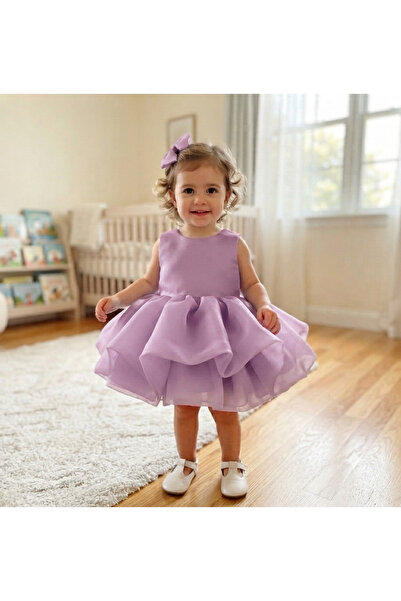 Mirace Styl Kız Bebek balon etek Prenses Abiye Elbise