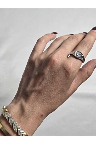 Roseliere Jewelry Silver Güneş Motifli Signet Model VIP Kaplama Ayarlanabilir...