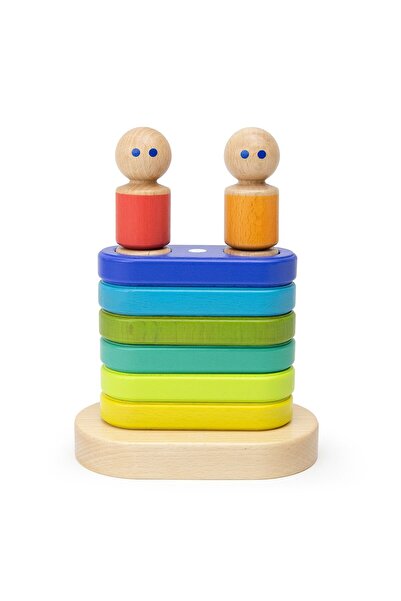 Tegu Set blocuri magnetice din lemn Stacker