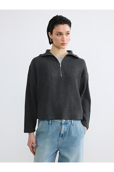 LC Waikiki Women's Triko Sweater with Turn-Down Roba Collar for Style Seekers...