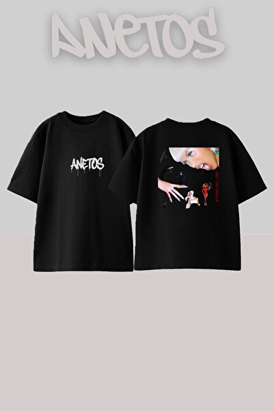 Anetos Lady Gaga Drag Design T-shirt sa printom, unisex, oversize, crna