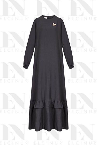 ELÇİNUR 26252 Brooched Pocket Dress