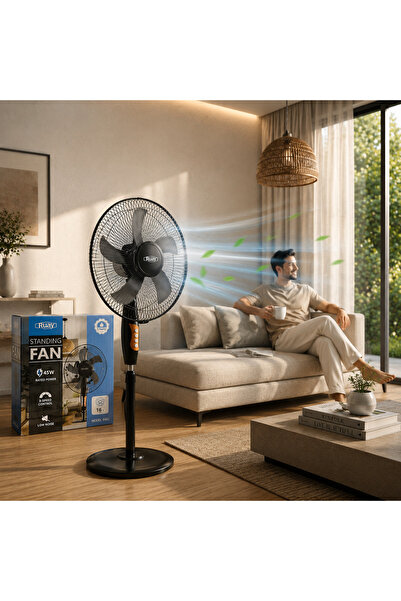 laverahome Fashionable Modern Design 16 Inch Electric Stand Fan |