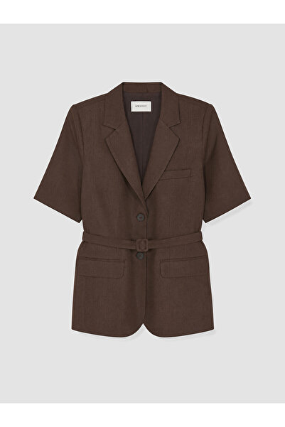 LC Waikiki TRENDLUCKY Farkıyla Kemerli Kadın %100 Keten Blazer Ceket