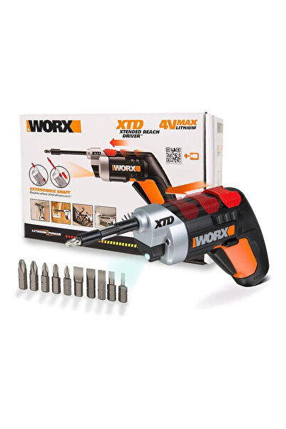 WORX Wx252 4Volt/1.5Ah. Li-Ion Şarjlı Tornavida + 10 Adet Bits Uç