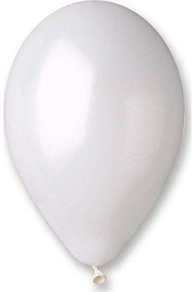 Gemar Baloane Metalice Alb Perlat Gm90 25 cm 100 Bucăți