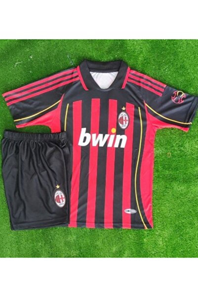 Alaturka Mix Milan 2007 İsimsiz Yeni Sezon İç Saha Kırmızı Siyah Çocuk Formas...