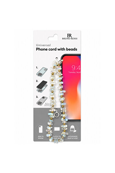 OEM Bruno Rossi BT-18 Beaded Phone Lanyard, Multicolor