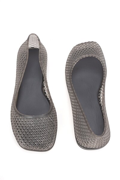 OZYO Ducie Londan Transparent Black Ballet Flats