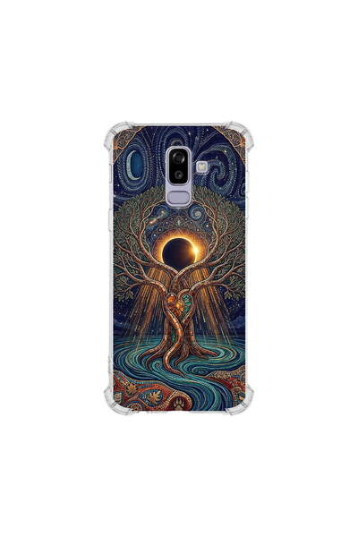 PrintiFy Samsung Galaxy J8 2018 ile Uyumlu Simya Serisi Kozmik Denge Tasarıml...