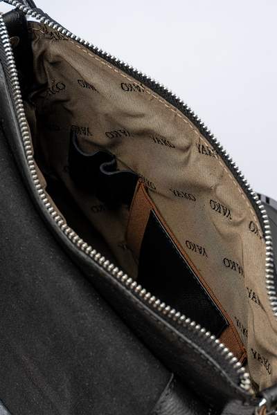 Yako Çanta Genuine Leather Messenger Bag with Shoulder Strap
