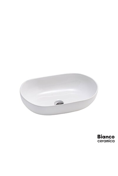 BIANCO CERAMICA Loop Επικαθήμενος Νιπτήρας Πορσελάνης 57,5 x36,5εκ White