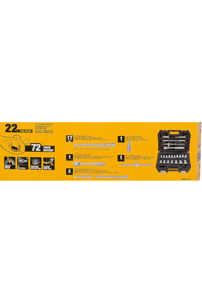 Dewalt Set de chei tubulare metrice, 22 de piese, Dwmt19241-1