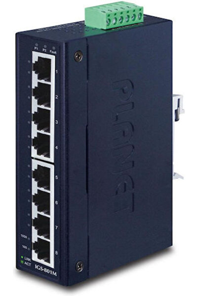 Planet Switch L2 gestionat IGS-801M cu 8 porturi Ethernet Gigabit (1Gbps) și ...