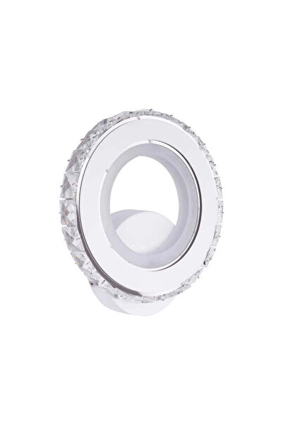 La Cucu Επιτοίχιο Φωτιστικό LED Borandis 20W, Λευκό με Χρώμιο, Ακρυλικό και Κ...
