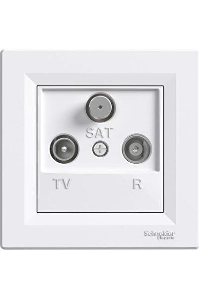 Schneider Electric Terminal de priză pentru antenă TV Asfora, de culoare albă...