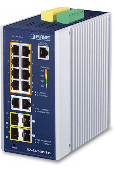 Planet IGS-5225-8P2T4S Switch L2 PoE+ gestionat cu porturi Ethernet de 10 Gig...