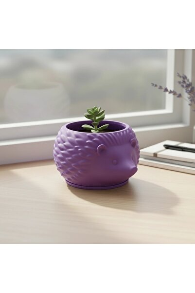 OEM Mini Ghiveci Decorativ Arici Imprimat 3D, Suport Plante Mici