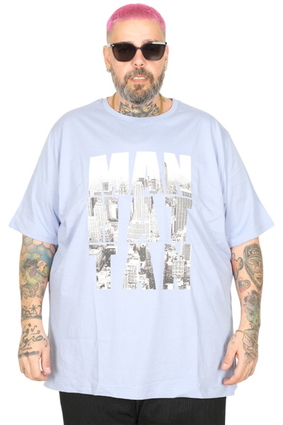 ModeXL Mode XL Plus Size T-Shirt Bis Ovratnik Manhattan U26118 LILA