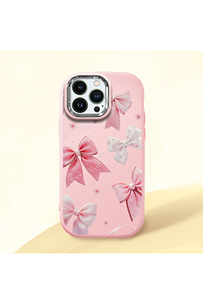 PATTERNOVA iPhone 13 Pro Uyumlu Büyük fiyonk minimalist kılıf, nazik kız tam ...