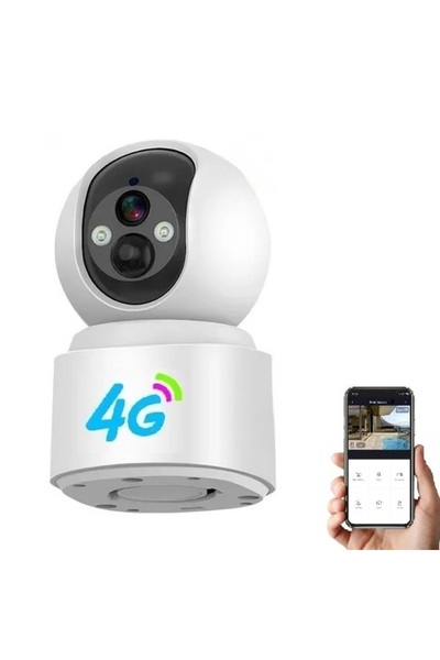 OnShop Camera pe cartela SIM, reincarcabila rotativa de interior, Set Baby Mo...