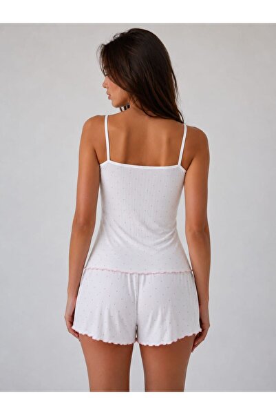 Pijamask Kadın Yumuşacık Dokulu Şortlu Pijama Takımı