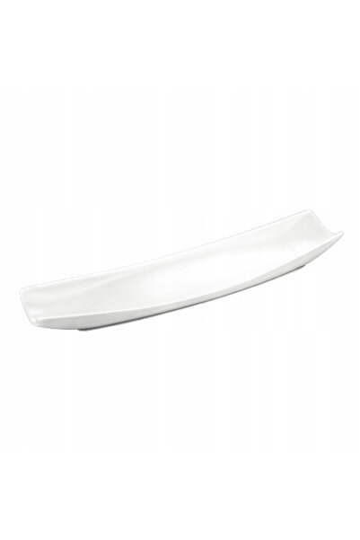 WILMAX ENGLAND Platou dreptunghiular din portelan, Alb, pentru gustari, 35x11...