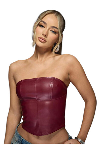OEM Corset din piele ecologică, visiniu, mărime XS INTL