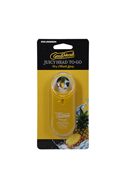 Doc Johnson Juicy Head - Dry Mouth Spray To-Go - Pineapple - 0.3 fl oz / 9 ml