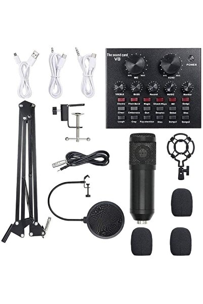 Arabest Live Streaming Condenser Microphone Kit,Multi-Functional Sound Card W...