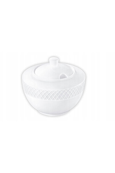 WILMAX ENGLAND Zaharnita din Portelan Alb cu Capac, 340 ml, colectia Julia WI...