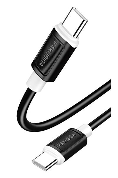 OEM KAKUSIGA καλώδιο USB-C σε USB-C KSC-998, σιλικόνης, 100W, 480Mbps, 1m, μαύρο