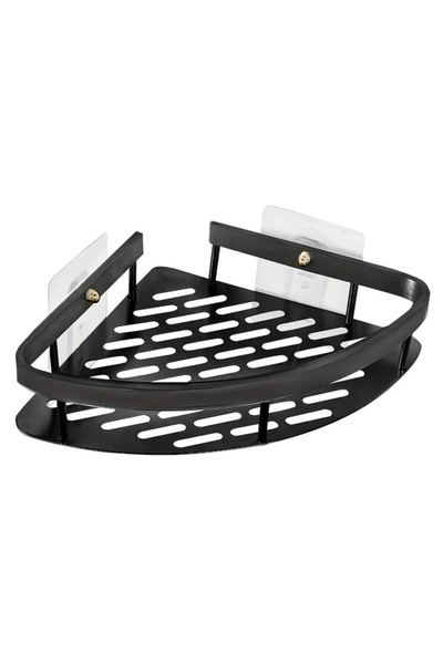 OEM HOME USE γωνιακό ράφι τοίχου HUH-0159, αλουμινίου, 28x5.5x21cm, μαύρο