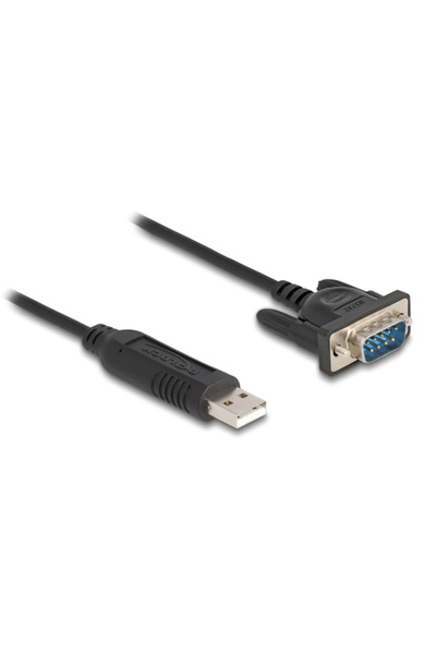 DELOCK καλώδιο USB σε RS-232 66461, 921.6Kbps, 50cm, μαύρο