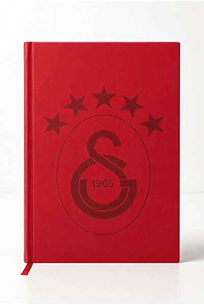 Galatasaray Lisanslı Kırmızı Tarihsiz Ajanda - Çizgili 80 Yaprak Okul ve Ofis...
