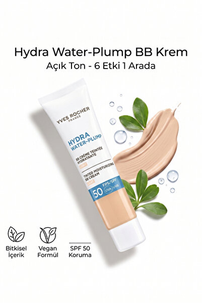 Yves Rocher كريم BB خفيف اللون بعامل حماية من الشمس SPF50، مرطب ملون ومعادل ل...