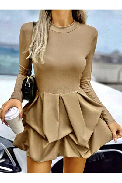 Woman's Fashion Μίνι φόρεμα εκρού